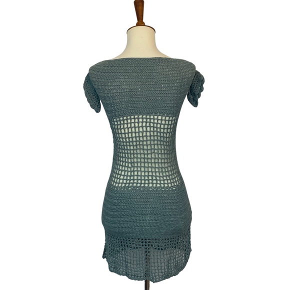 Boho Crochet Lace Up Beach Dress Bikini Coverup - Picture 10 of 16